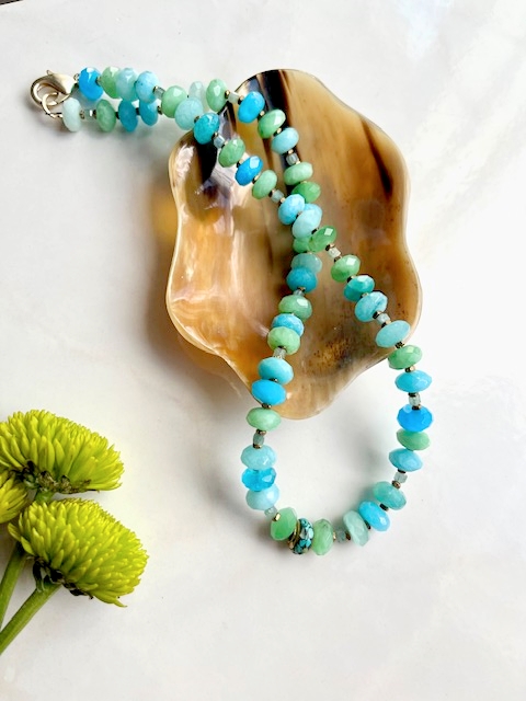Kyanite, Quartz, Turquoise Necklace